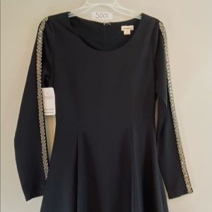 NWT Love Riche dress with beaded long sleeves